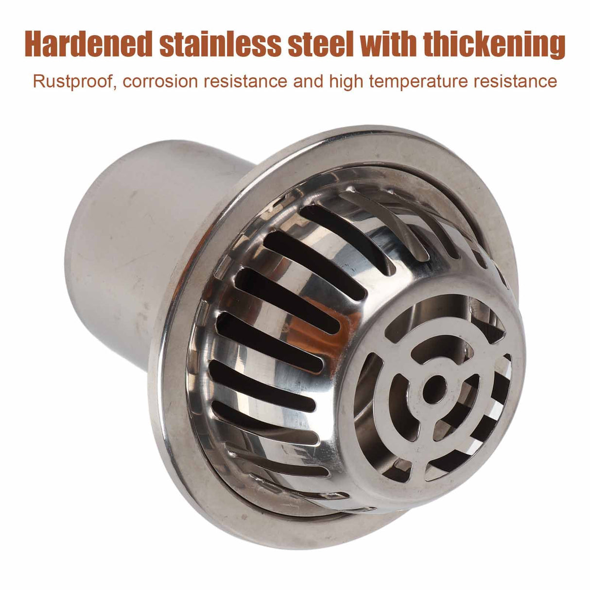 Roof Floor Drain Stainless Steel Non Blocking Balcony Outdoor Rain Bucket Drainage Parts Round 5in
