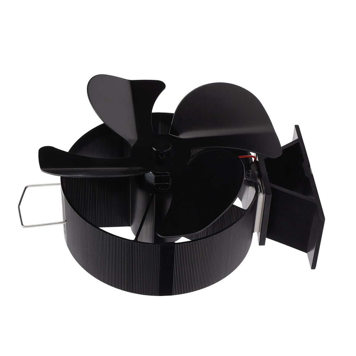 Heat Powered Stove Fan Aluminum Alloy 4 Blades Strong Wind Fireplace Fan for Home
