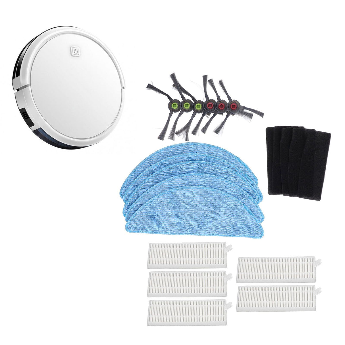 Robot Cleaner Rag Filter Set Replaceable Reusable Robot Cleaner Side Brush Set for Yeedi K600 K700 K680
