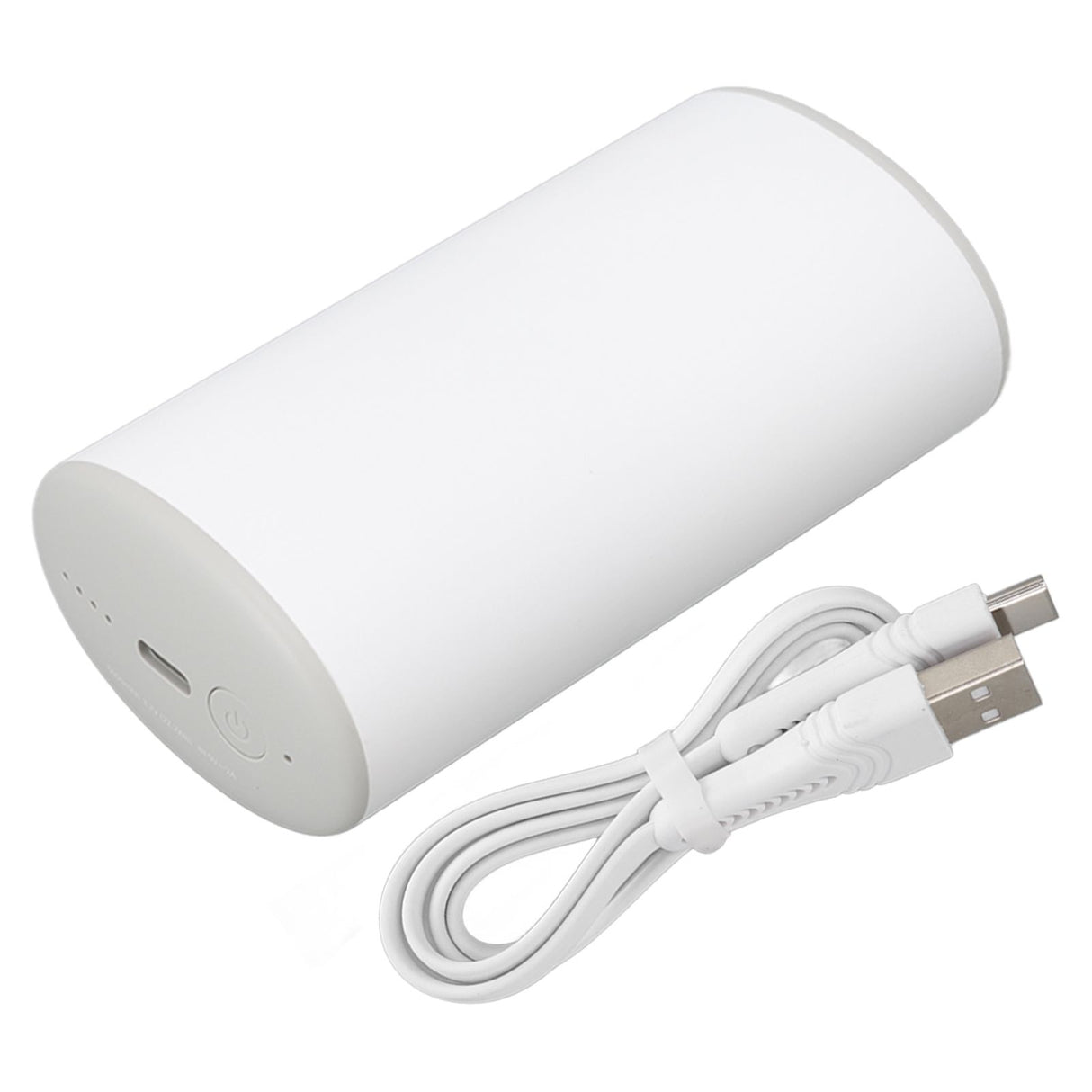 6000mAh Mini Hand Warmer Two Gears Double Protection USB Charging Pocket Heater for Winter Outdoor White