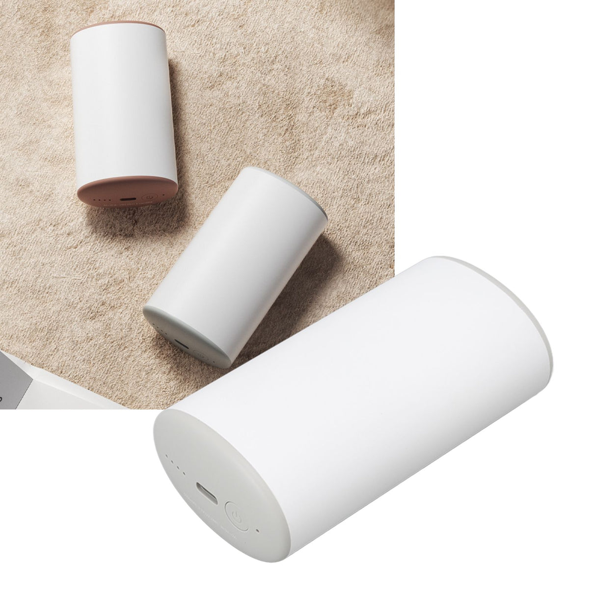 6000mAh Mini Hand Warmer Two Gears Double Protection USB Charging Pocket Heater for Winter Outdoor White