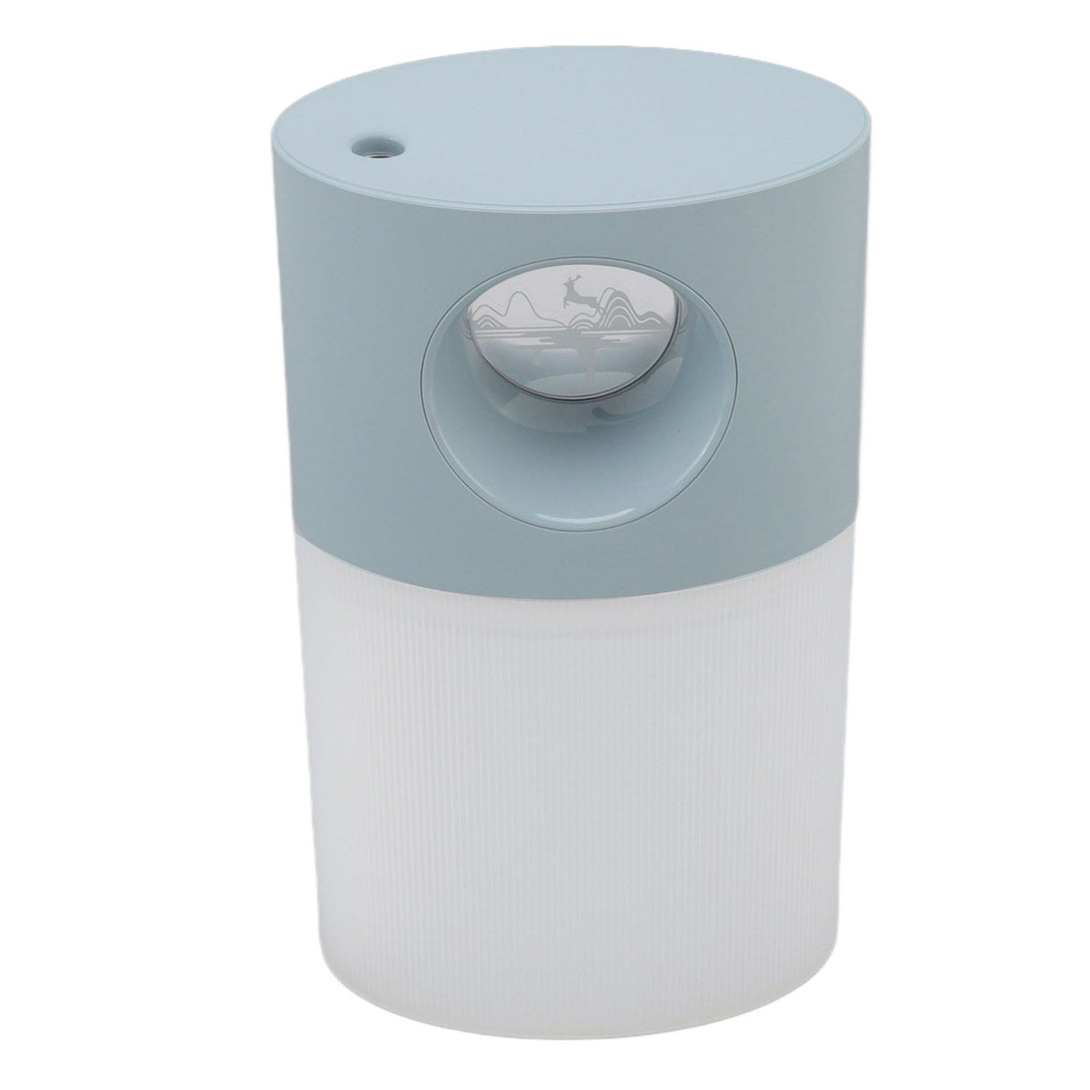 Mini Humidifier Quiet USB Rechargeable Fine Mist Portable Desktop Humidifier with Night Light for Home Office 350ml Blue