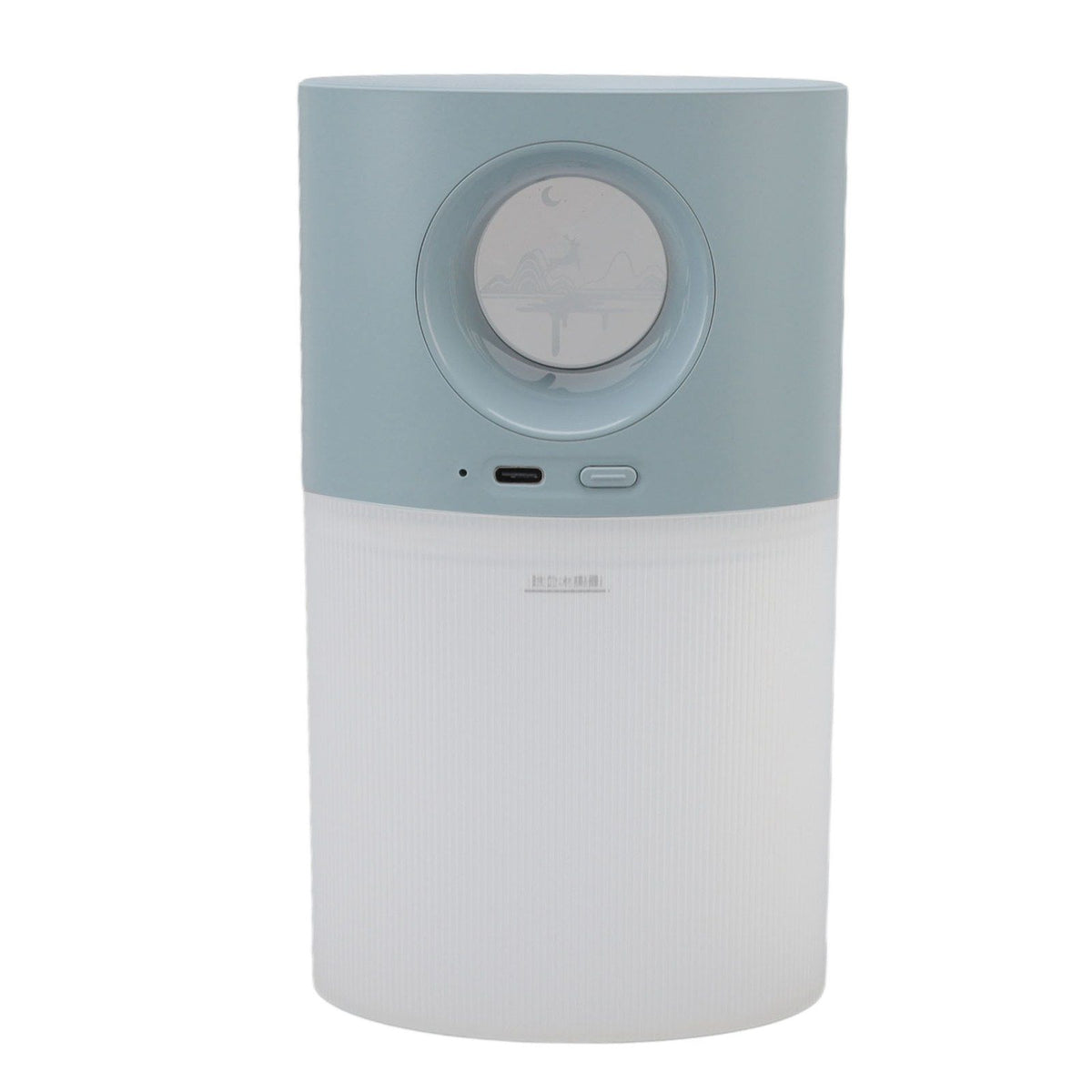 Mini Humidifier Quiet USB Rechargeable Fine Mist Portable Desktop Humidifier with Night Light for Home Office 350ml Blue