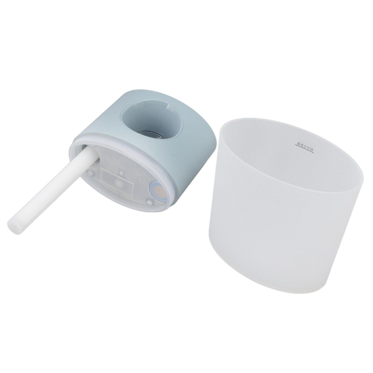 Mini Humidifier Quiet USB Rechargeable Fine Mist Portable Desktop Humidifier with Night Light for Home Office 350ml Blue