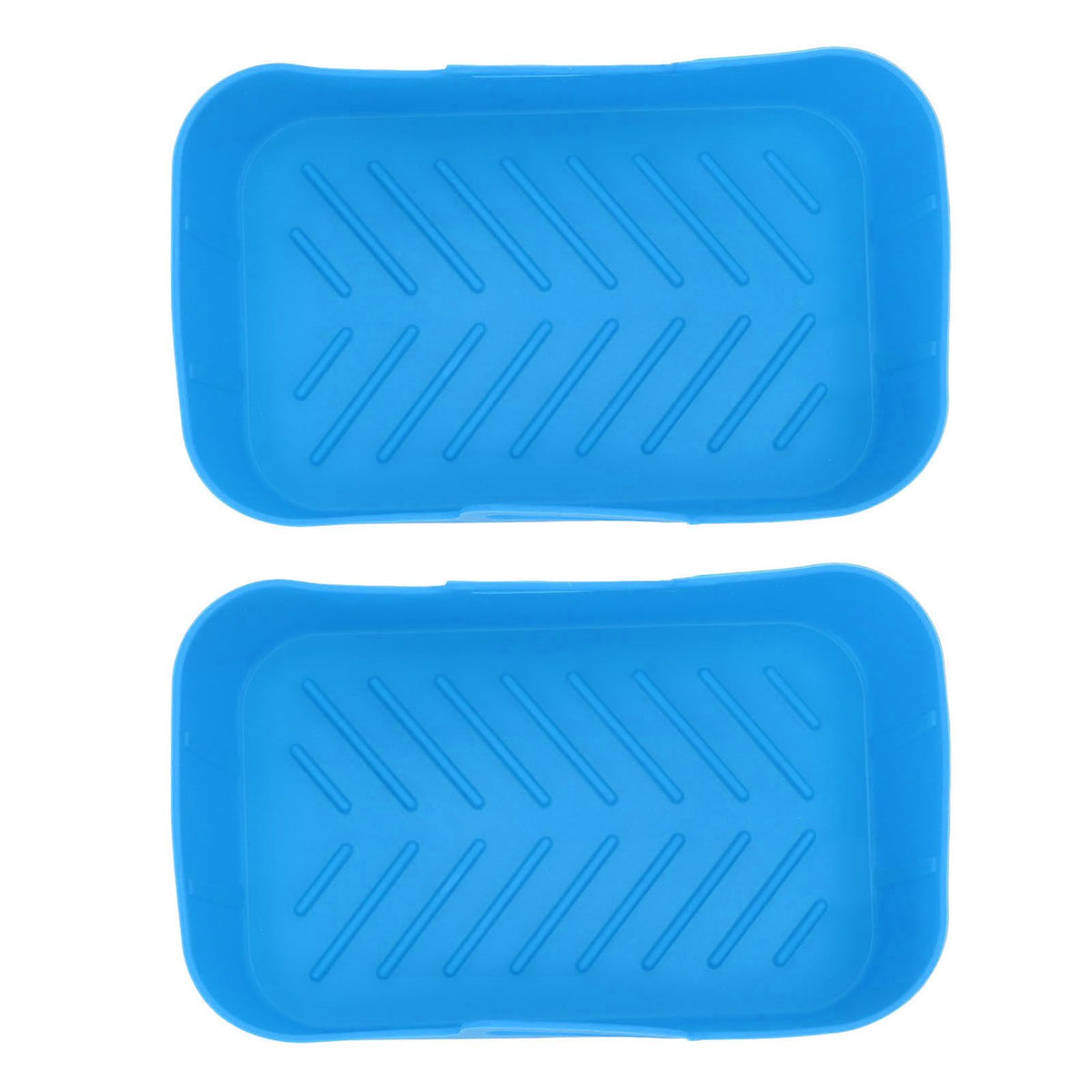 2pcs Fryer Silicone Basket Nonstick High Temperature Resistanc Fryer Liner with Brush for Ninja DZ201 Foodi 8QT Blue