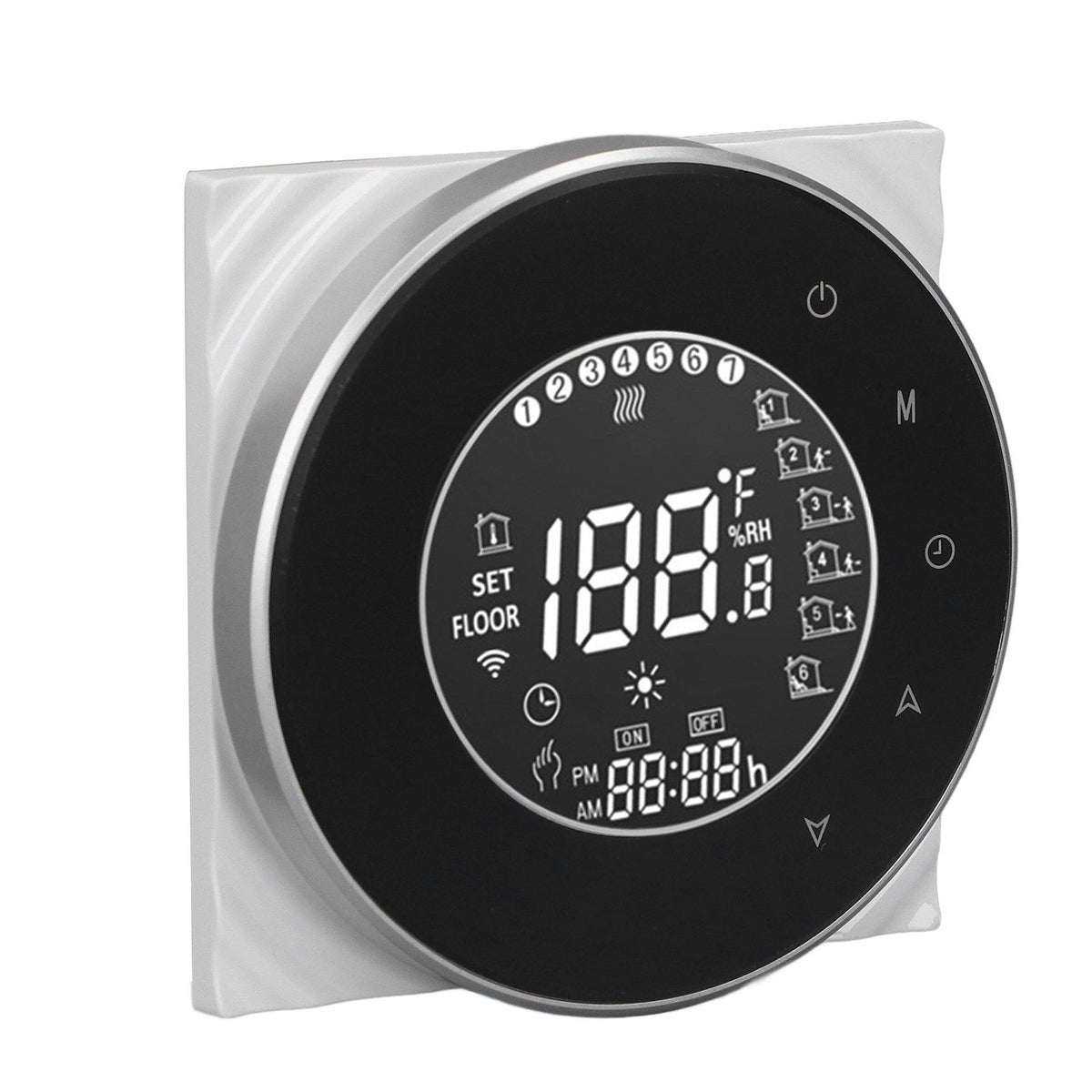 Smart Floor Heat Thermostat Voice Phone Control LCD Touch Screen WiFi Thermostat for Electric Heating Systems 95‑240VAC