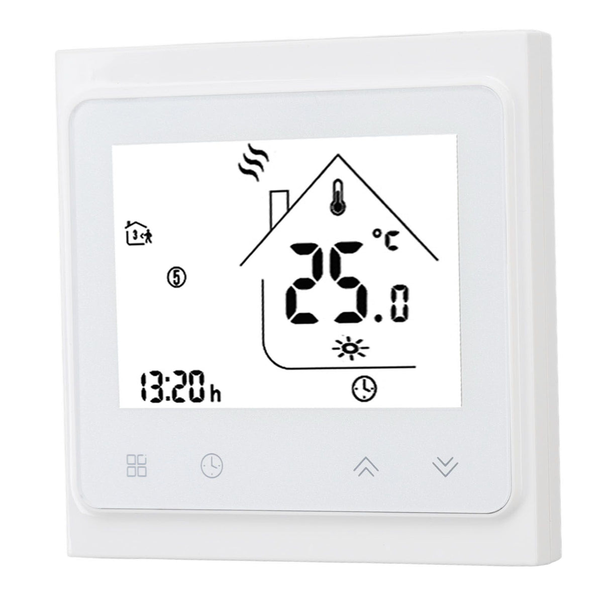 BHT 002GC Boiler Heating Programmable Thermostat Digital Touch Screen Thermostat with Large LCD Display Passive Output Temperature Controller 95‑240V