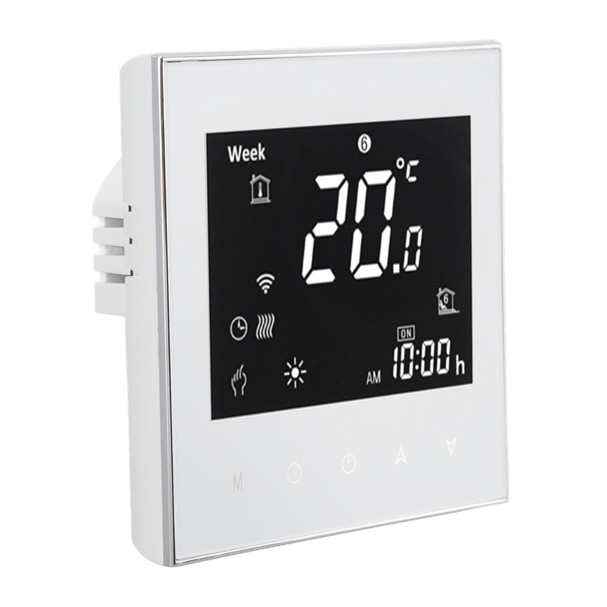 Smart Boiler Heating Thermostat WIFI APP Voice Control LCD Touch Screen Programmable White 95‑240V