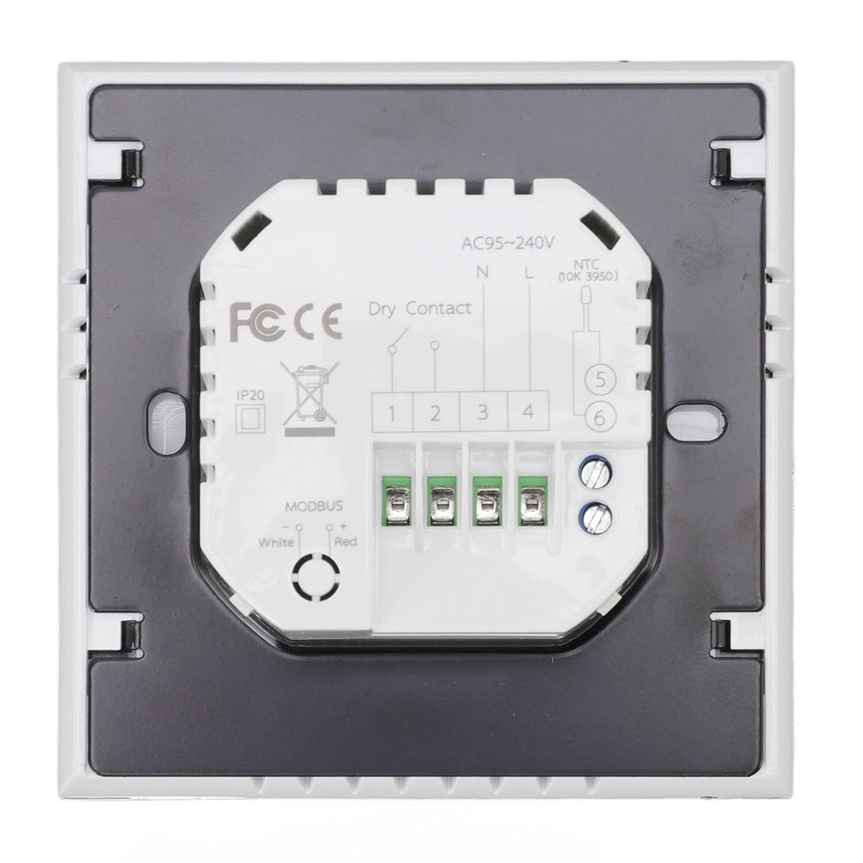 Smart Boiler Heating Thermostat WIFI APP Voice Control LCD Touch Screen Programmable White 95‑240V