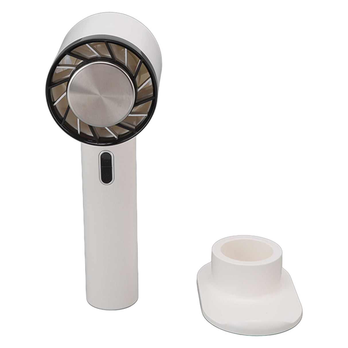 Hand Held Cooling Fan Portable USB Rechargeable Small Pocket Fan for Office Traveling White