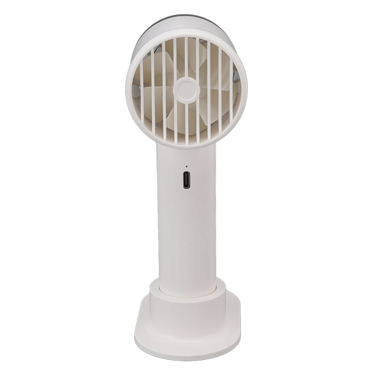 Hand Held Cooling Fan Portable USB Rechargeable Small Pocket Fan for Office Traveling White