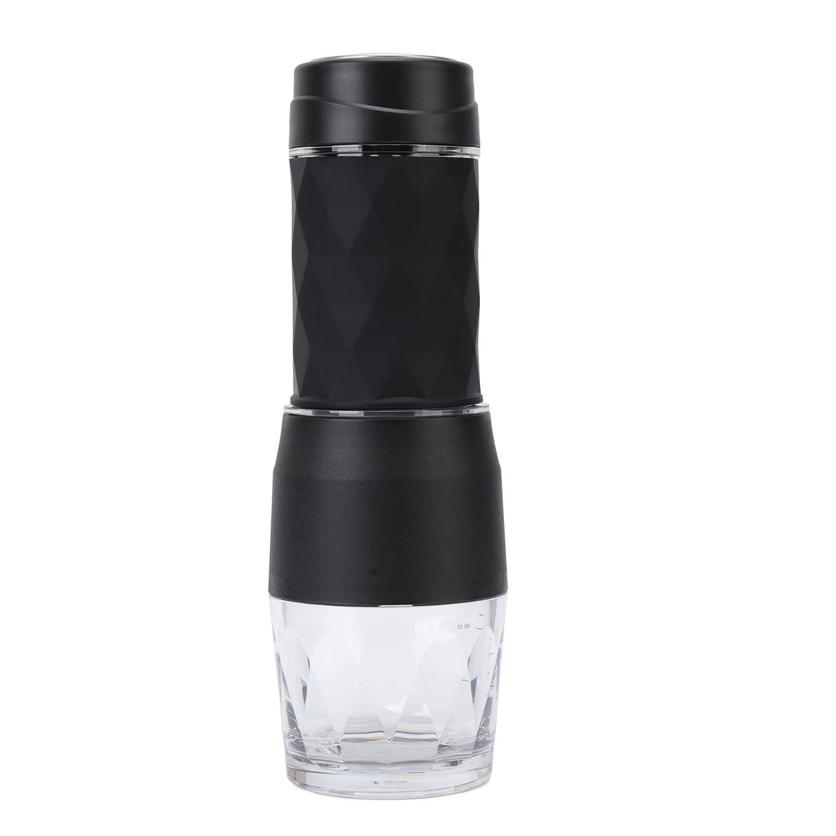 Maual Hand Coffee Maker Portable Travel Coffee Machine Compatible Ground Coffee and Coffee Capsule for Outdoor Black