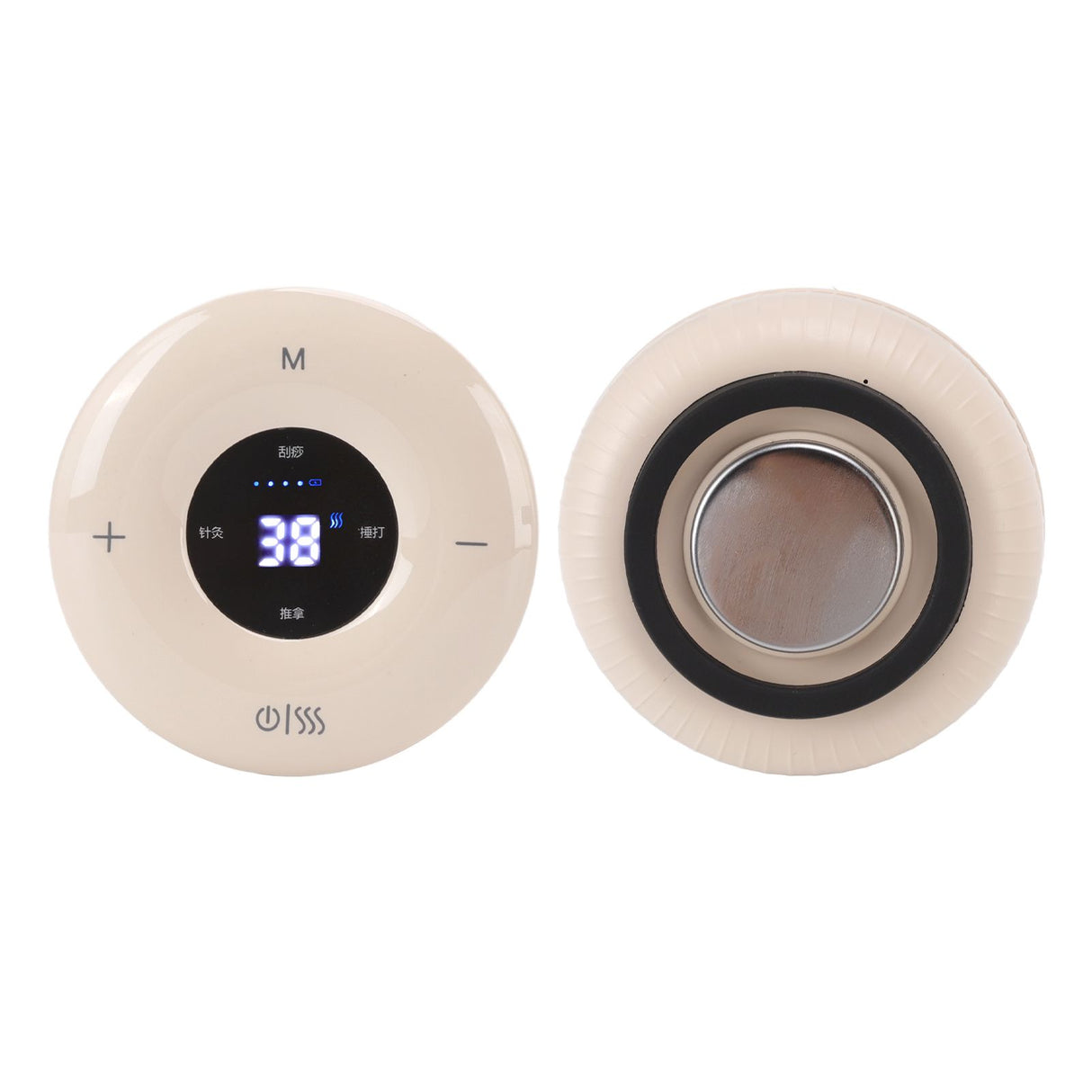 Electric Gua Sha Scrapping Massager USB Charging Multi Function Physical Gua Sha Massager with Heat and Suction for Home Apricot Yellow