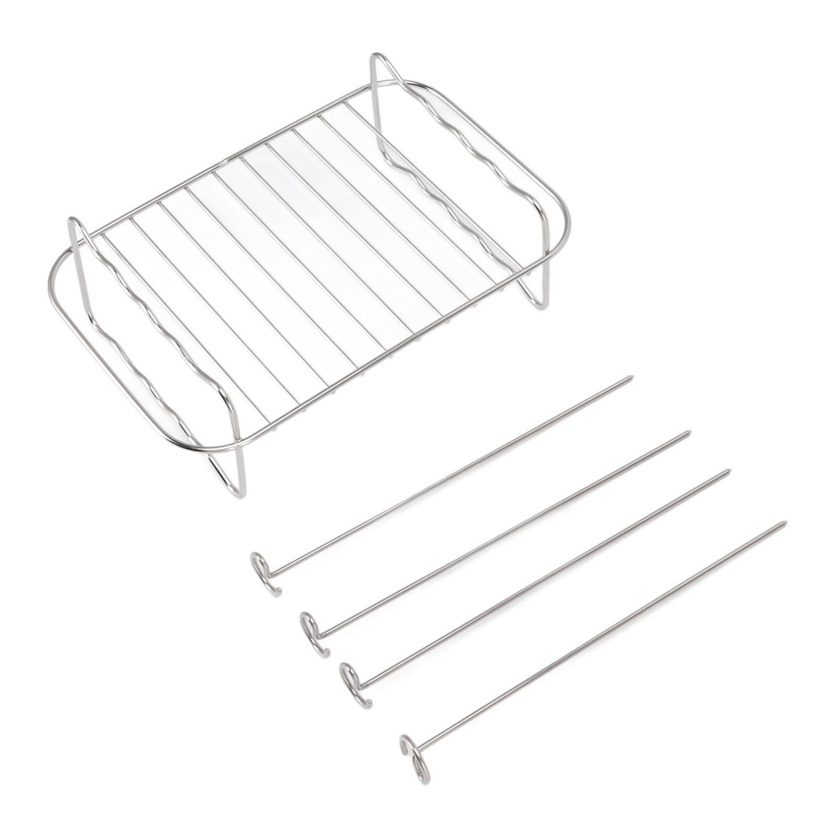 Fryer Rack Stainless Steel Rectangle Double Layer Fryer Accessory for NINJA FOOD 8QT Dual Basket Fryer