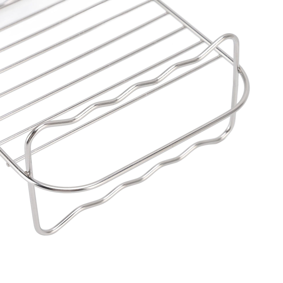 Fryer Rack Stainless Steel Rectangle Double Layer Fryer Accessory for NINJA FOOD 8QT Dual Basket Fryer