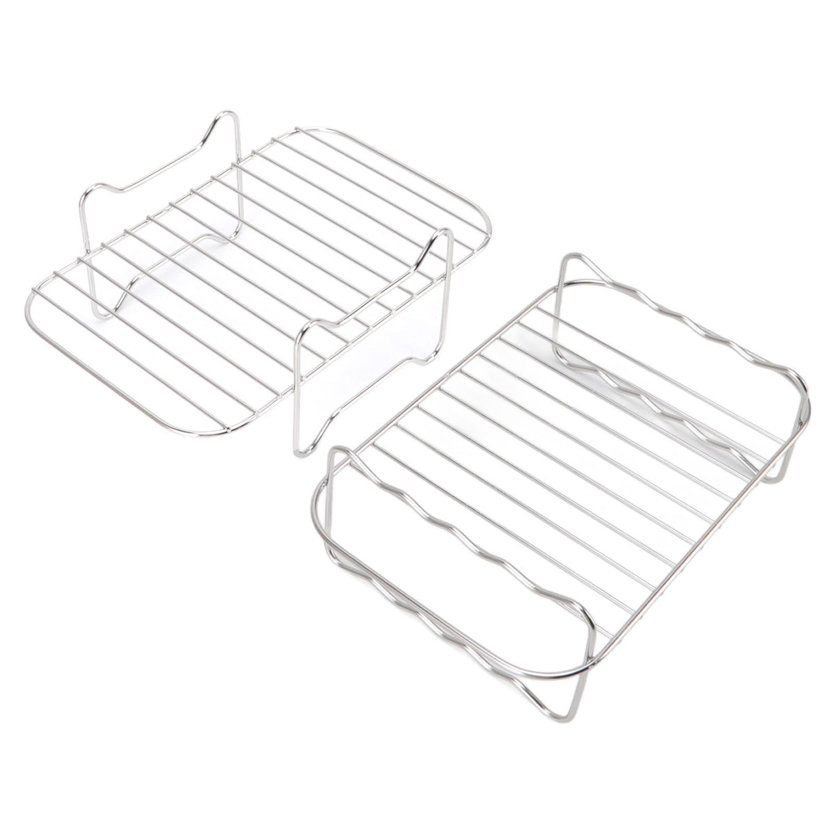Fryer Rack Stainless Steel Skewer Rack Fryer Steaming Rack with Anti Scalding Clip Skewer for NINJA FOOD 8QT