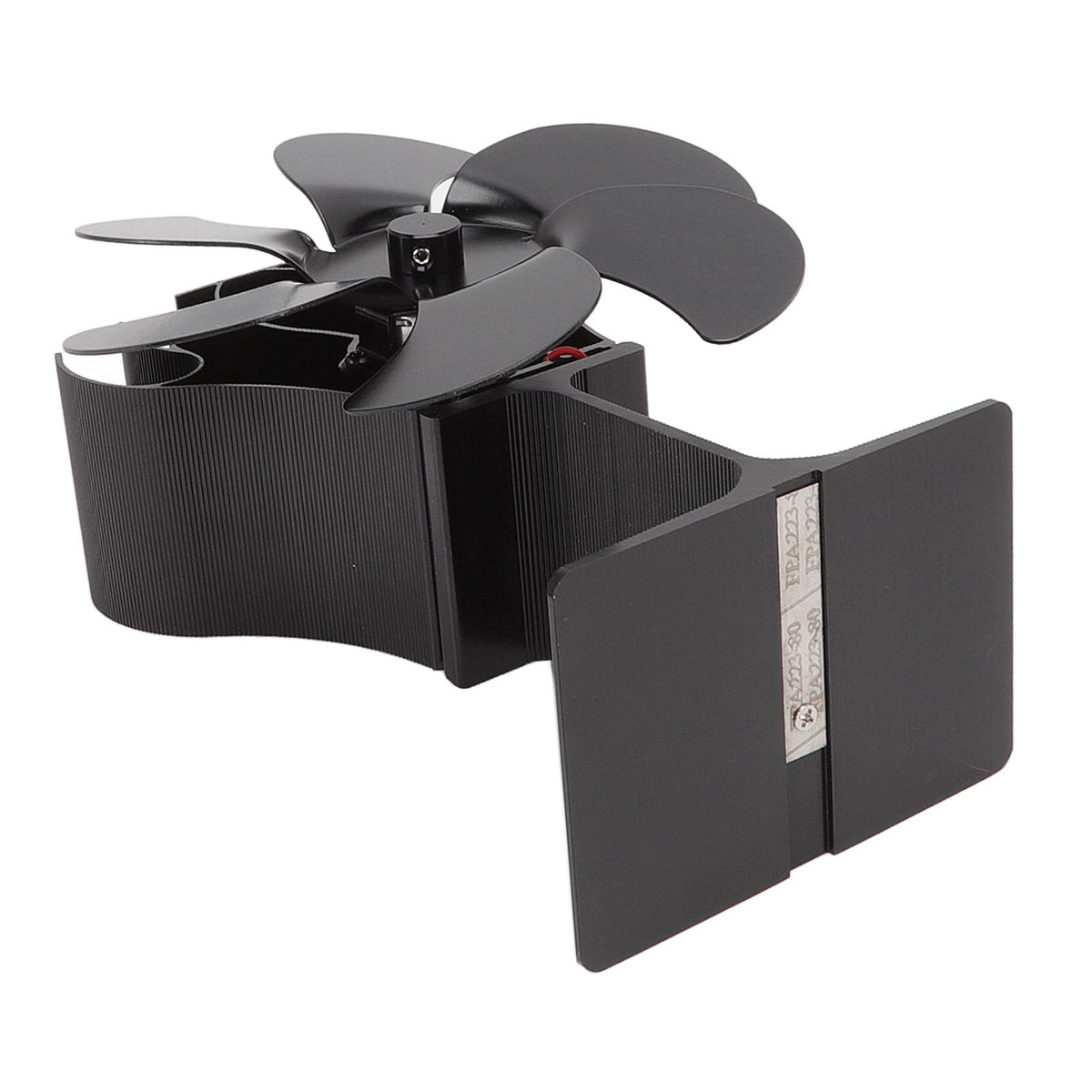 6 Blade Stove Fan Black Self Starting High Temperature Resistant Heat Powered Stove Fan for Home 152mm