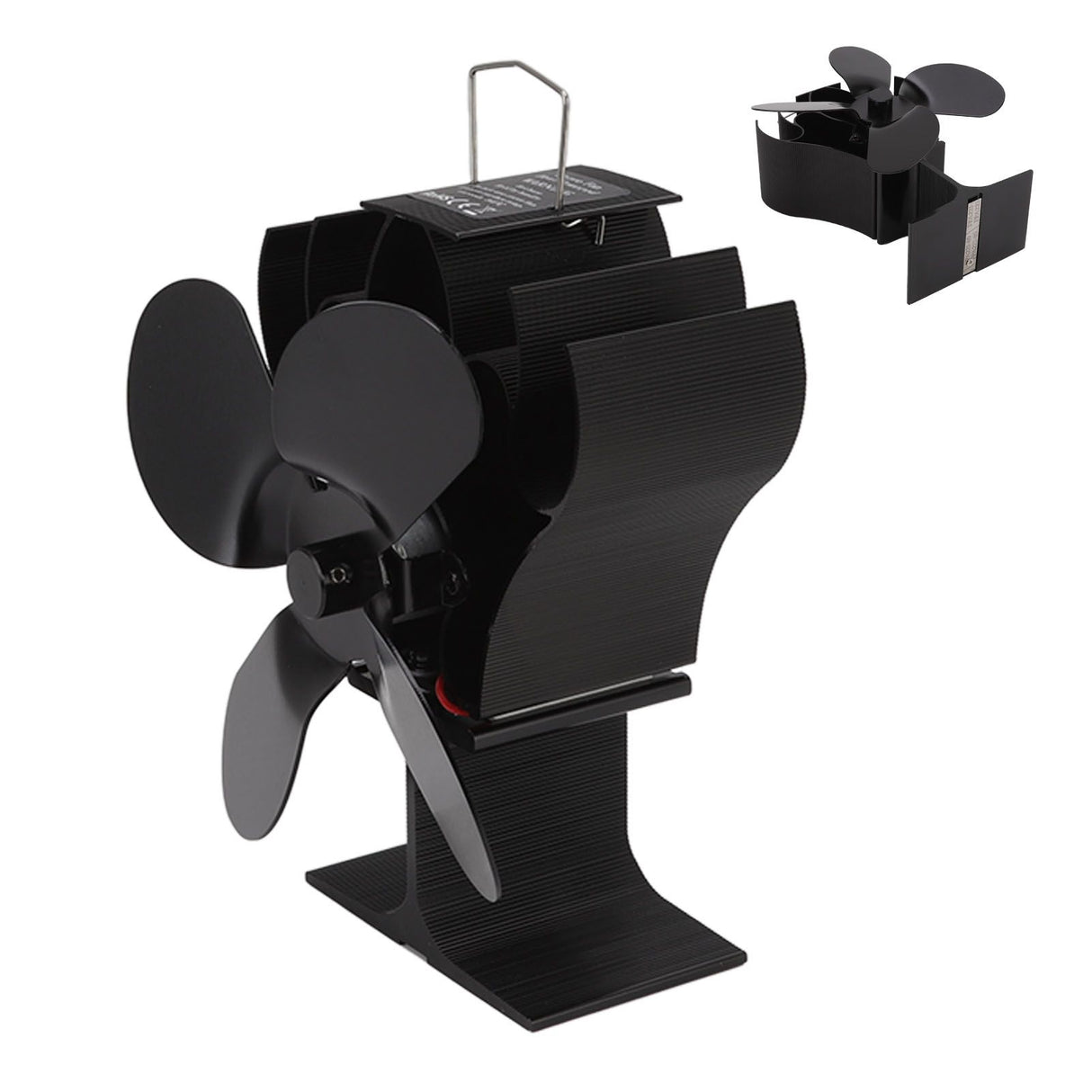 Heat Powered Stove Fan Self Starting Heat Resistant Aluminum Alloy 1400rpm Thermoelectric Fan for Fireplace