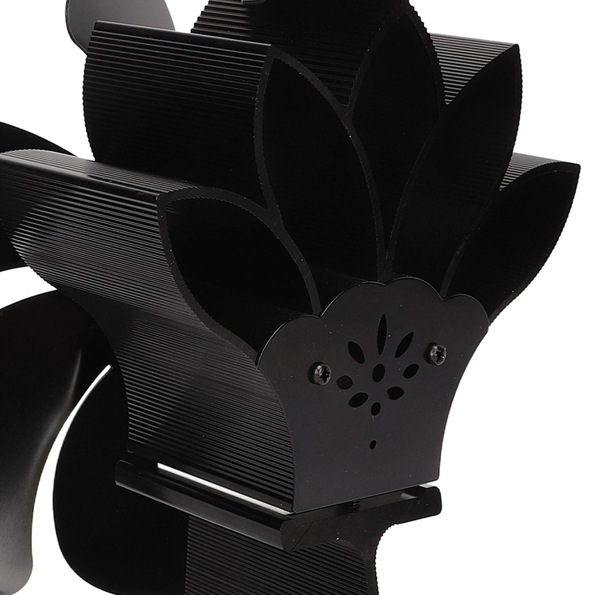 6 Blade Stove Eco Fan Black High Temperature Resistant Self Starting Energy Saving Heat Powered Fan for Home