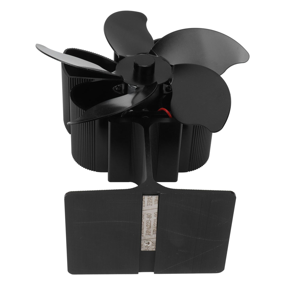 Heat Powered Fireplace Fan Black Stove Fan 5 Blades Thermal Power High Temperature Proof Eco Friendly Energy Saving
