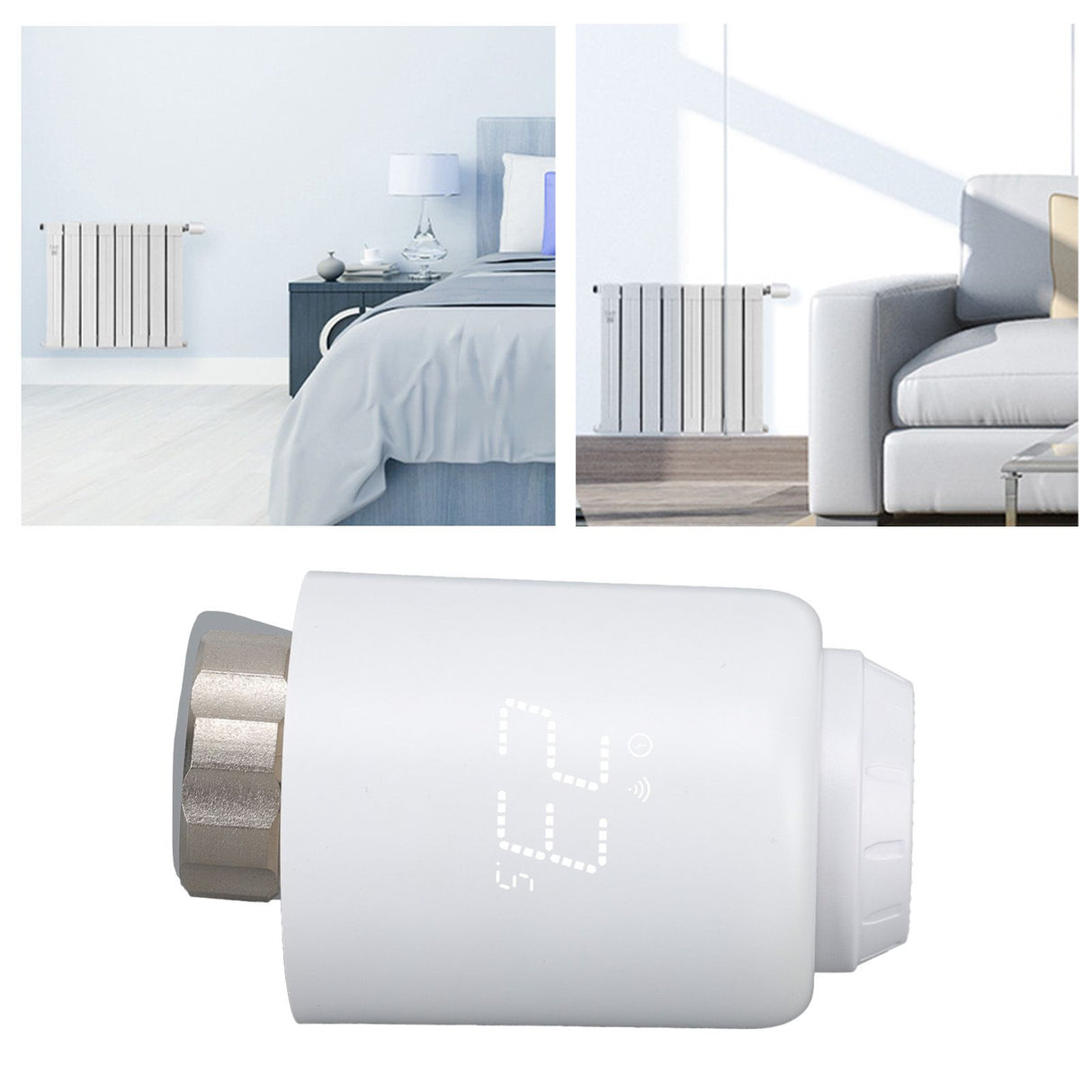 Smart Thermostat Radiator Rotatable Screen Programmable Schedule Intelligent Radiator Thermostat Valve for Zigbee