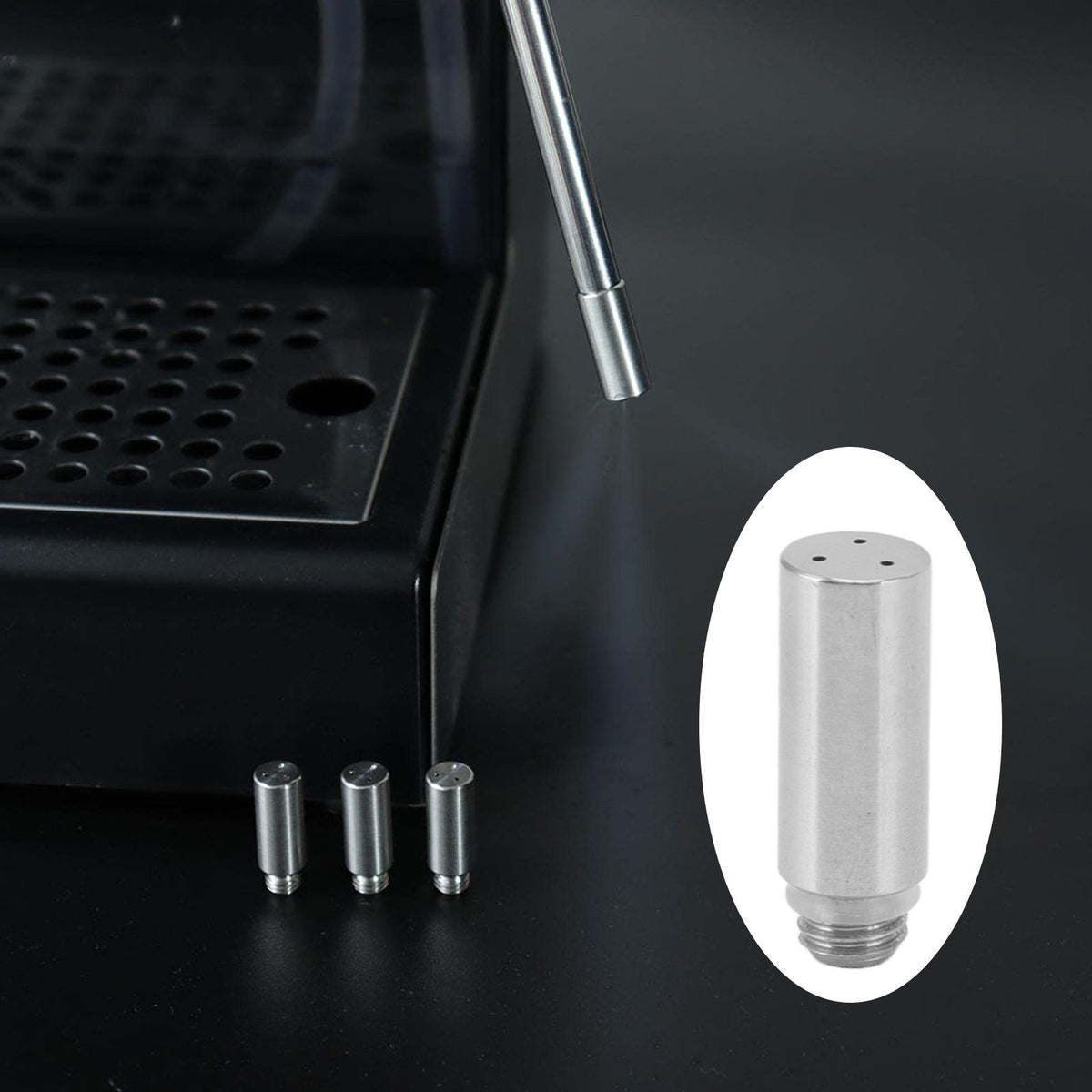 Coffee Machine Steam Nozzle Stainless Steel 3 Holes Nozzle Retrofit Accessories for Gaggia Nozzle