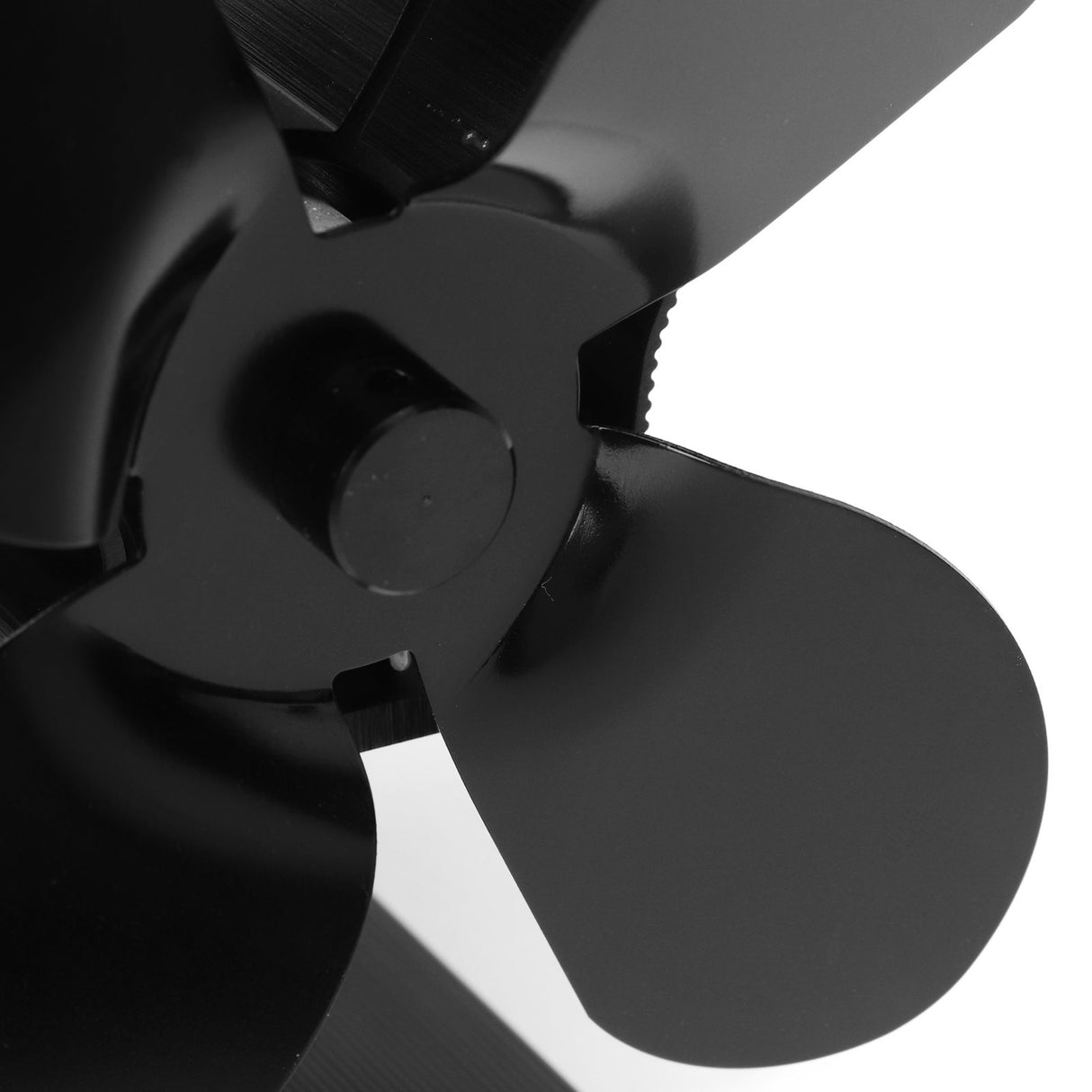 4 Blades Heat Powered Stove Fan High Temperature Resistance Self Starting Fireplace Fan Black Diameter 152mm LT381 Crown Style