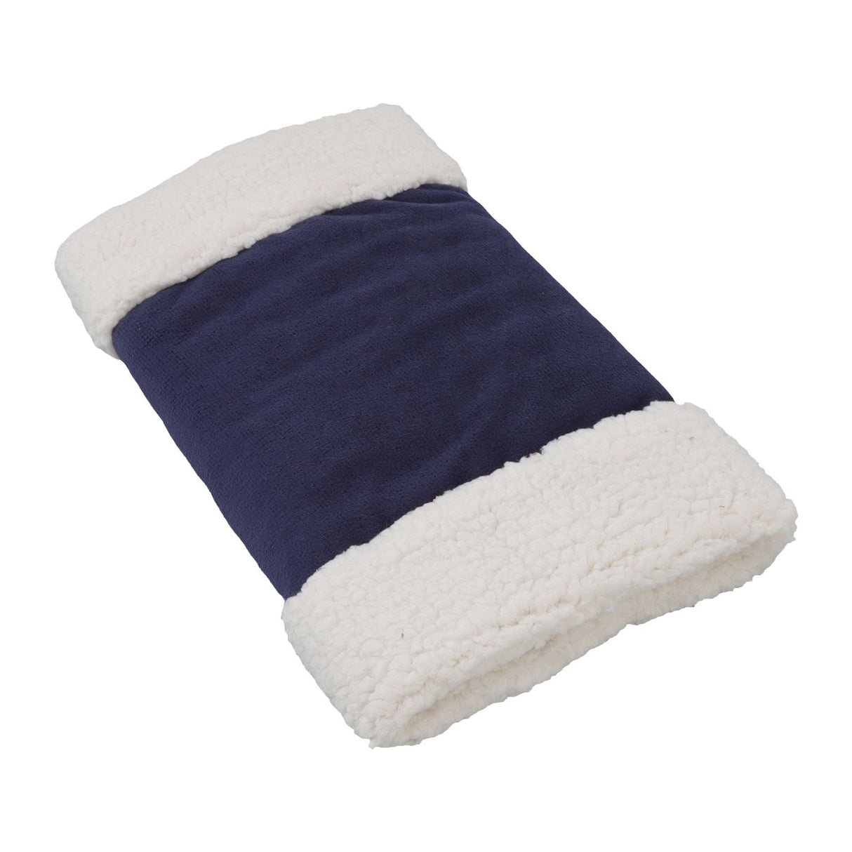 Portable Heated Hand Muff Plush Thickened Heated Hand Warmer Pouch USB Rechargeable Electric Heater for Autumn Winter Warm 10W 5V Dark Blue