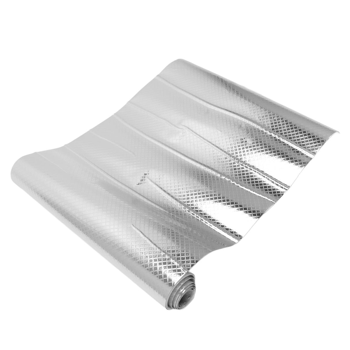 Kitchen Aluminum Foil Stickers Oil Proof Waterproof PVC Self Adhesive Kitchen Backsplash Wallpaper for Kitchen Cabinet Silver Size: Approx. 30x200cm / 11.8x78.7in