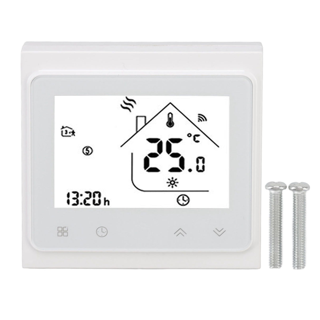 Smart Thermostat for Zigbee Mobile Phone App Voice Control Smart Remote Water Heating Thermostat AC 95‑240V White