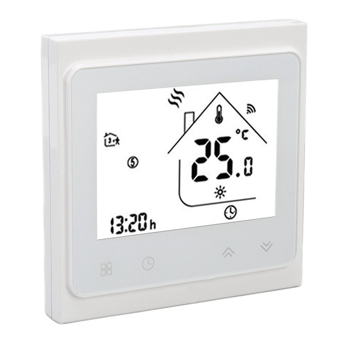 Smart Thermostat for Zigbee Mobile Phone App Voice Control Smart Remote Water Heating Thermostat AC 95‑240V White