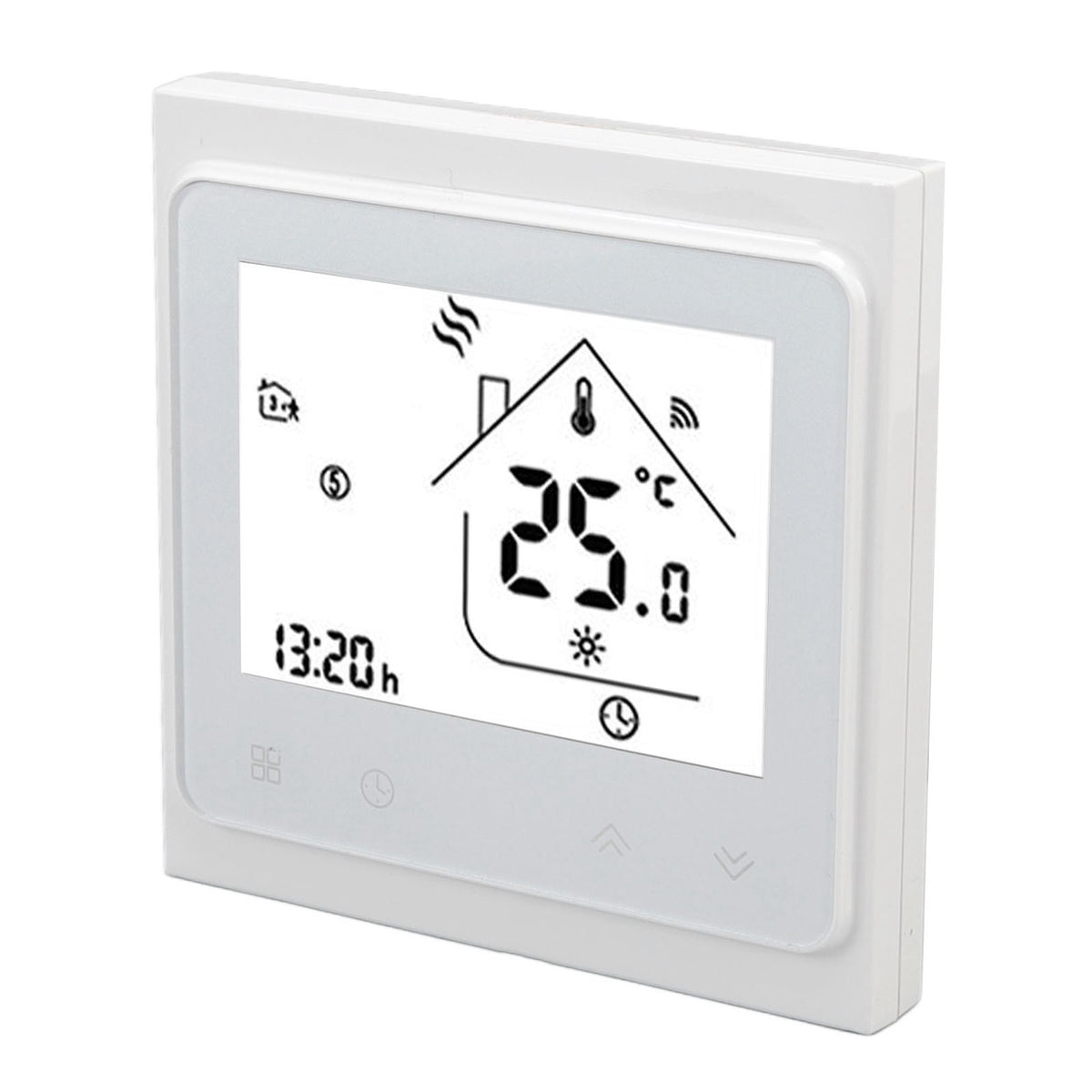 Smart Thermostat for Zigbee Mobile Phone App Voice Control Smart Remote Water Heating Thermostat AC 95‑240V White