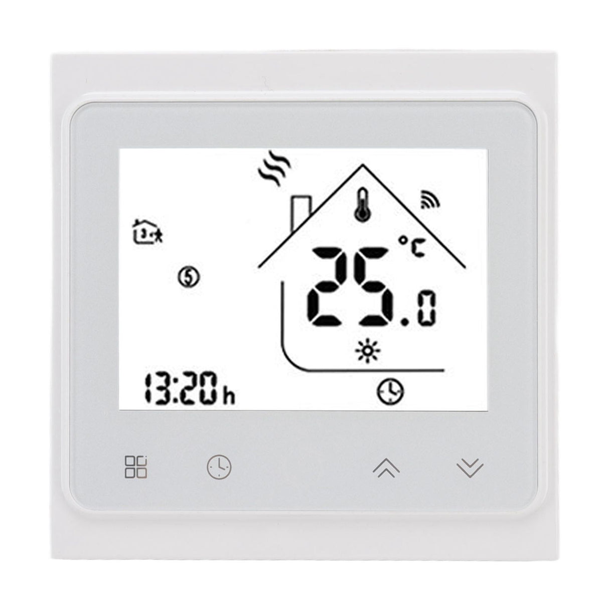 Smart Thermostat for Zigbee Mobile Phone App Voice Control Smart Remote Water Heating Thermostat AC 95‑240V White