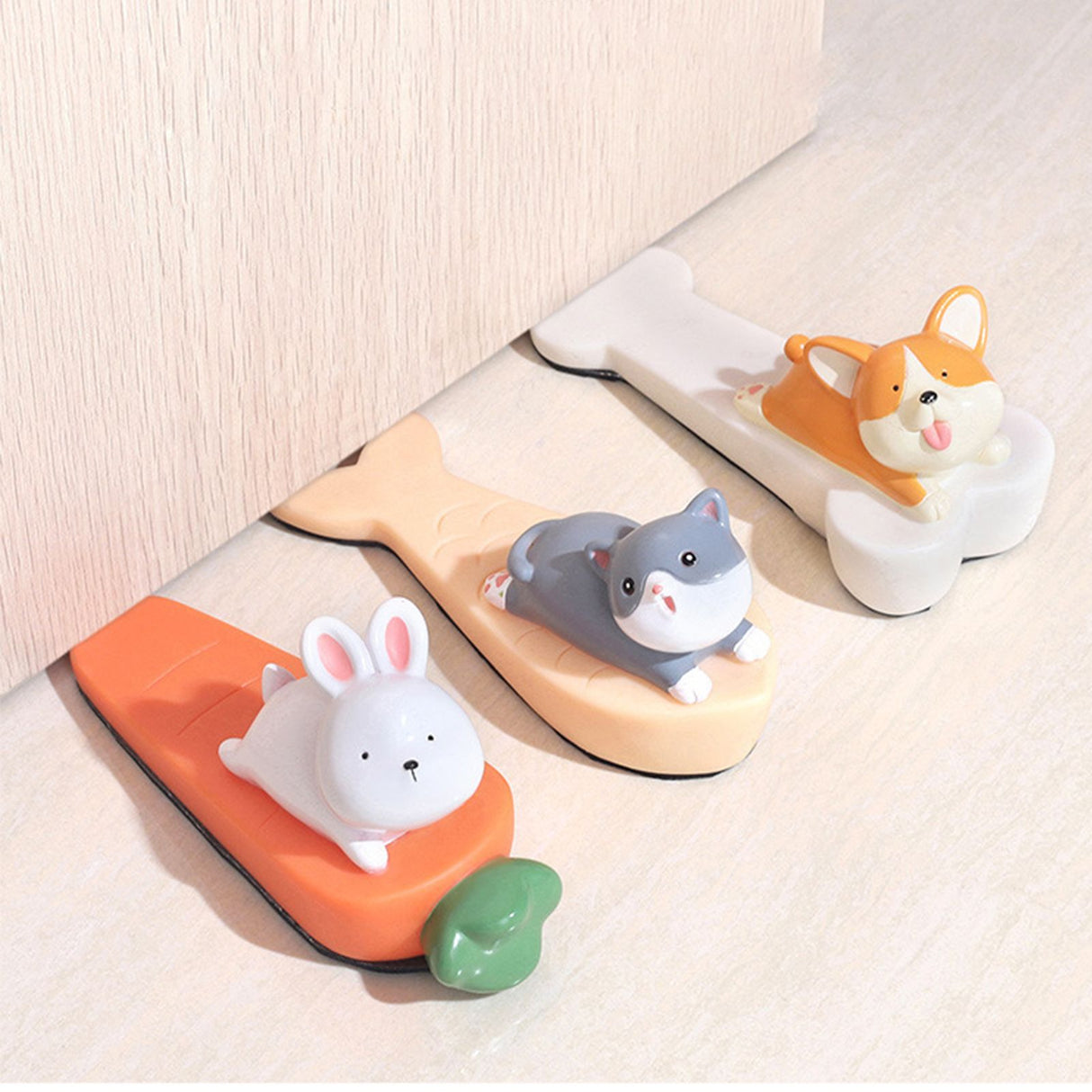 Cute Animal Door Stop Collision Prevention Windproof Prevent Slipping Funny Decorative Wedge Door Stopper Rabbit