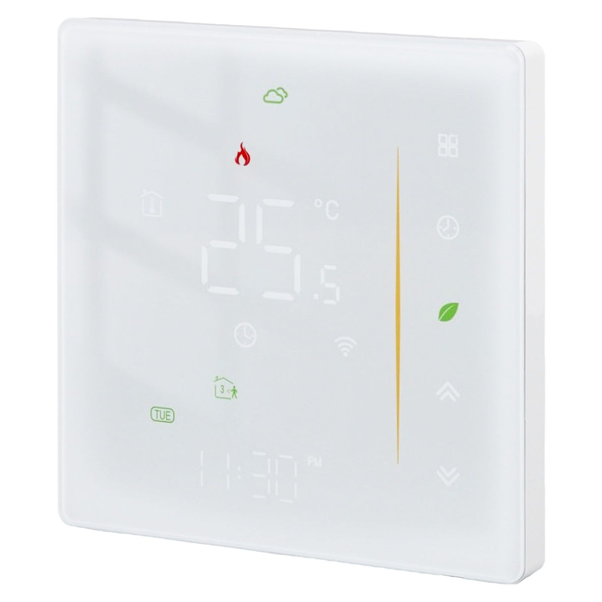 Household Smart Thermostat Programmable App Voice Control Electric Floor Heating Temperature Controller for ZigBee AC 95‑240V White