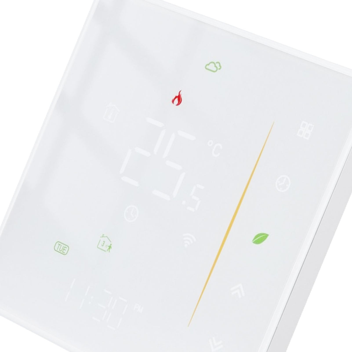 Household Smart Thermostat Programmable App Voice Control Electric Floor Heating Temperature Controller for ZigBee AC 95‑240V White