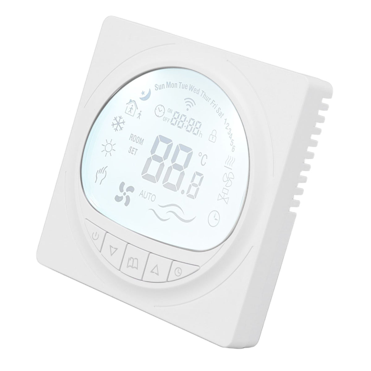 Floor Heating Thermostat Programmable Large LCD Display Plumbing Temperature Controller with 485 Communication 220V