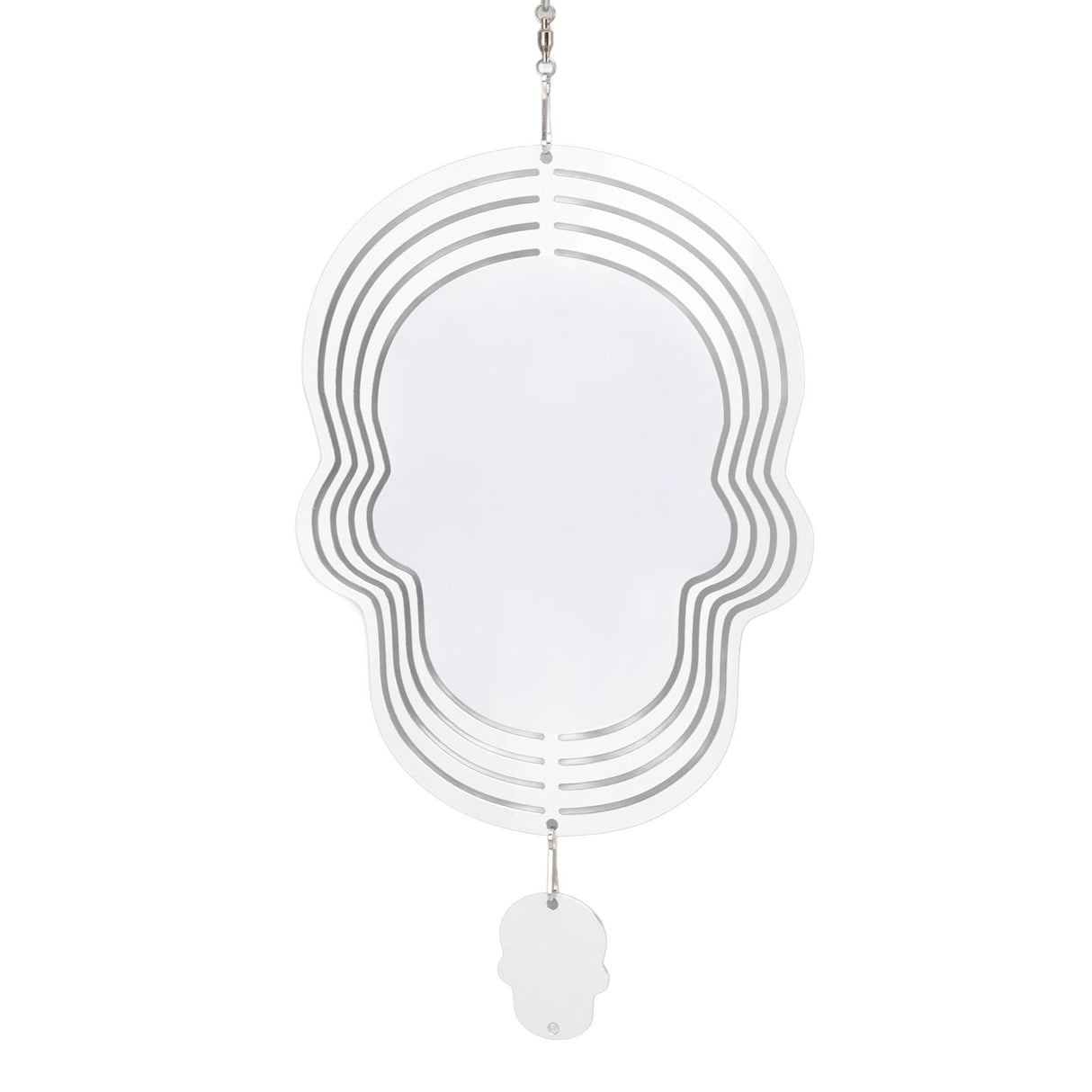 Wind Chime White Simple Delicate Decorative Weather Resistance Ornament for Lamp Tree Wall Skull Pattern
