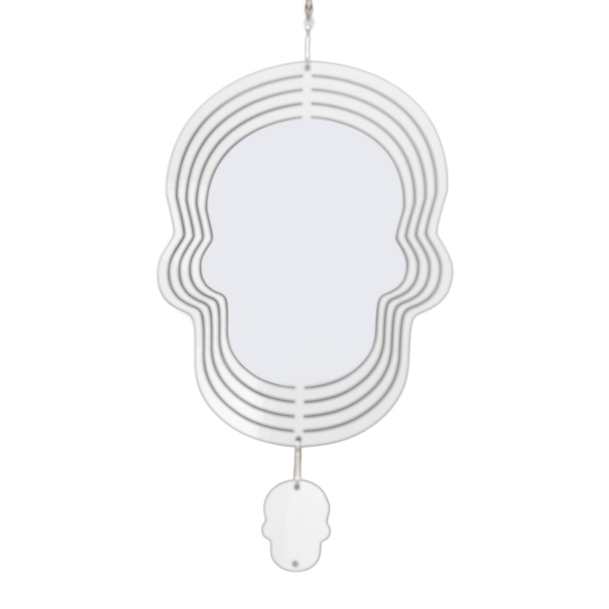 Wind Chime White Simple Delicate Decorative Weather Resistance Ornament for Lamp Tree Wall Skull Pattern