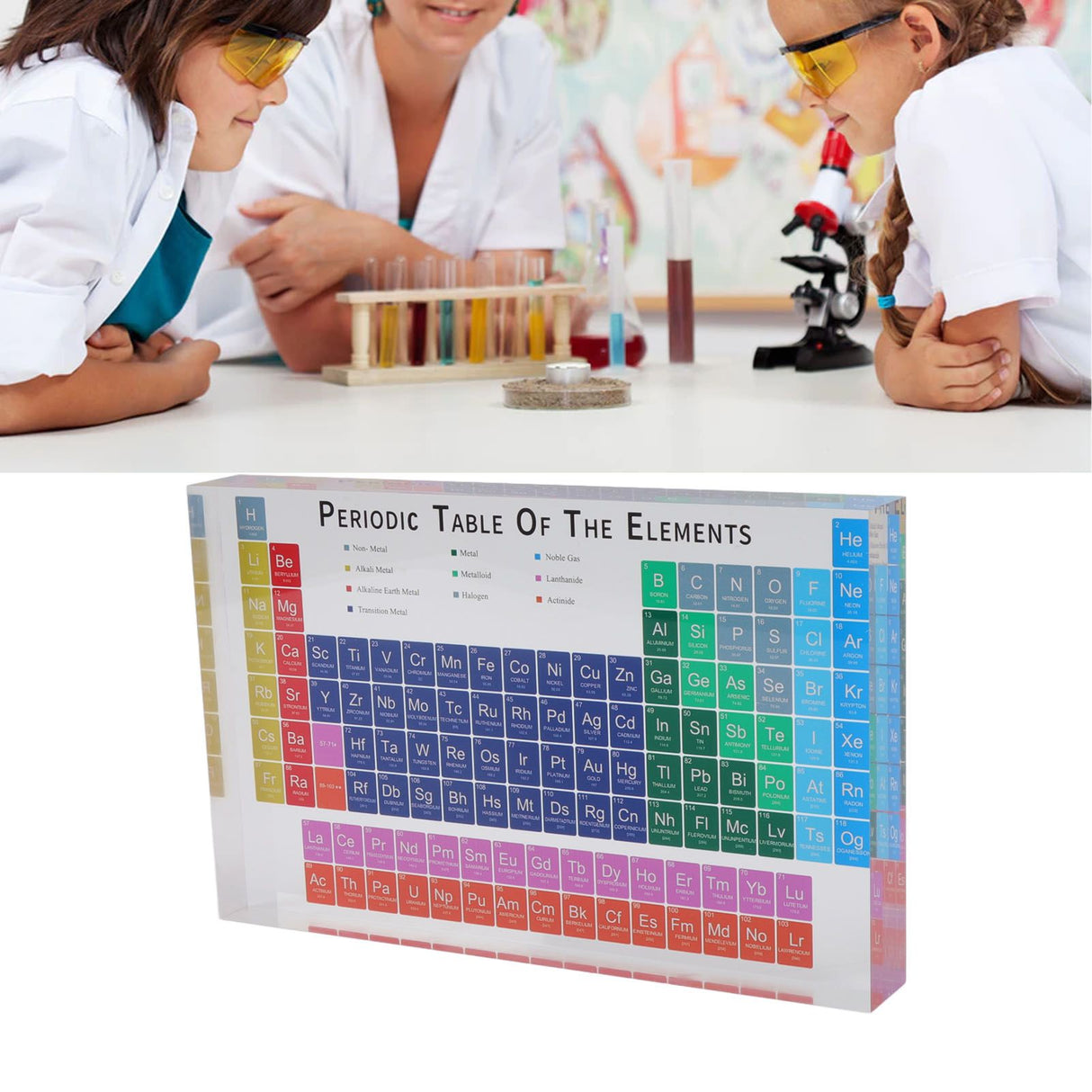 Educational Periodic Table Decoration Safe Odorless Modern Acrylic Periodic Table Elements for Home School Large Size
