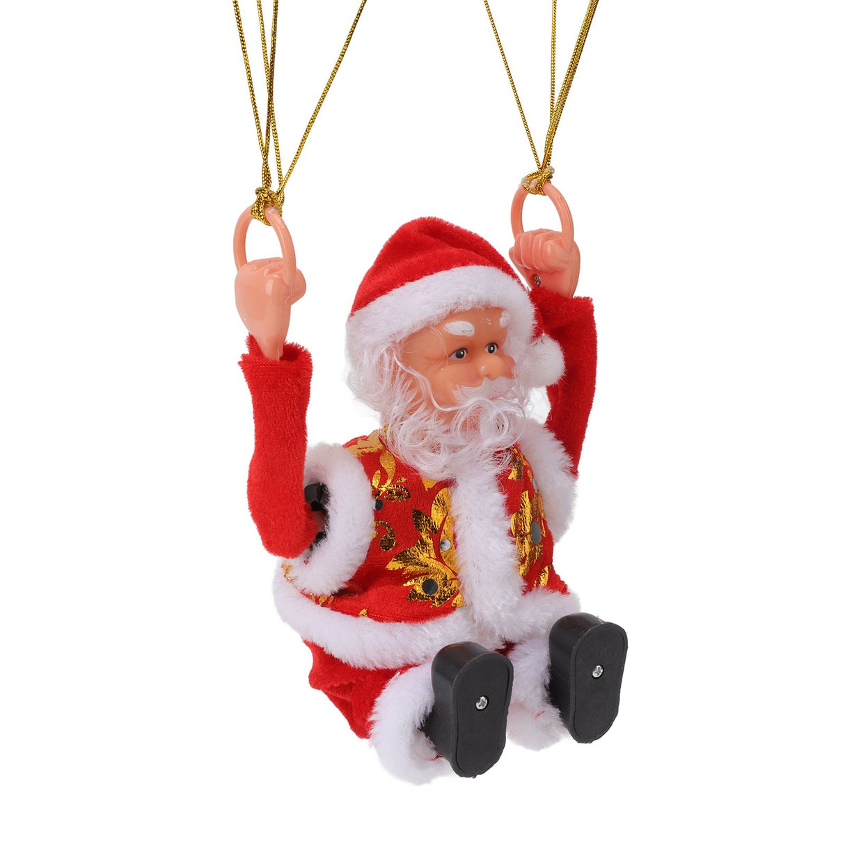 Parachute Christmas Ornaments Lovely Shape Safe Eco Friendly Fleece PC Christmas Hanging Ornament Parachute for Kids Somersault