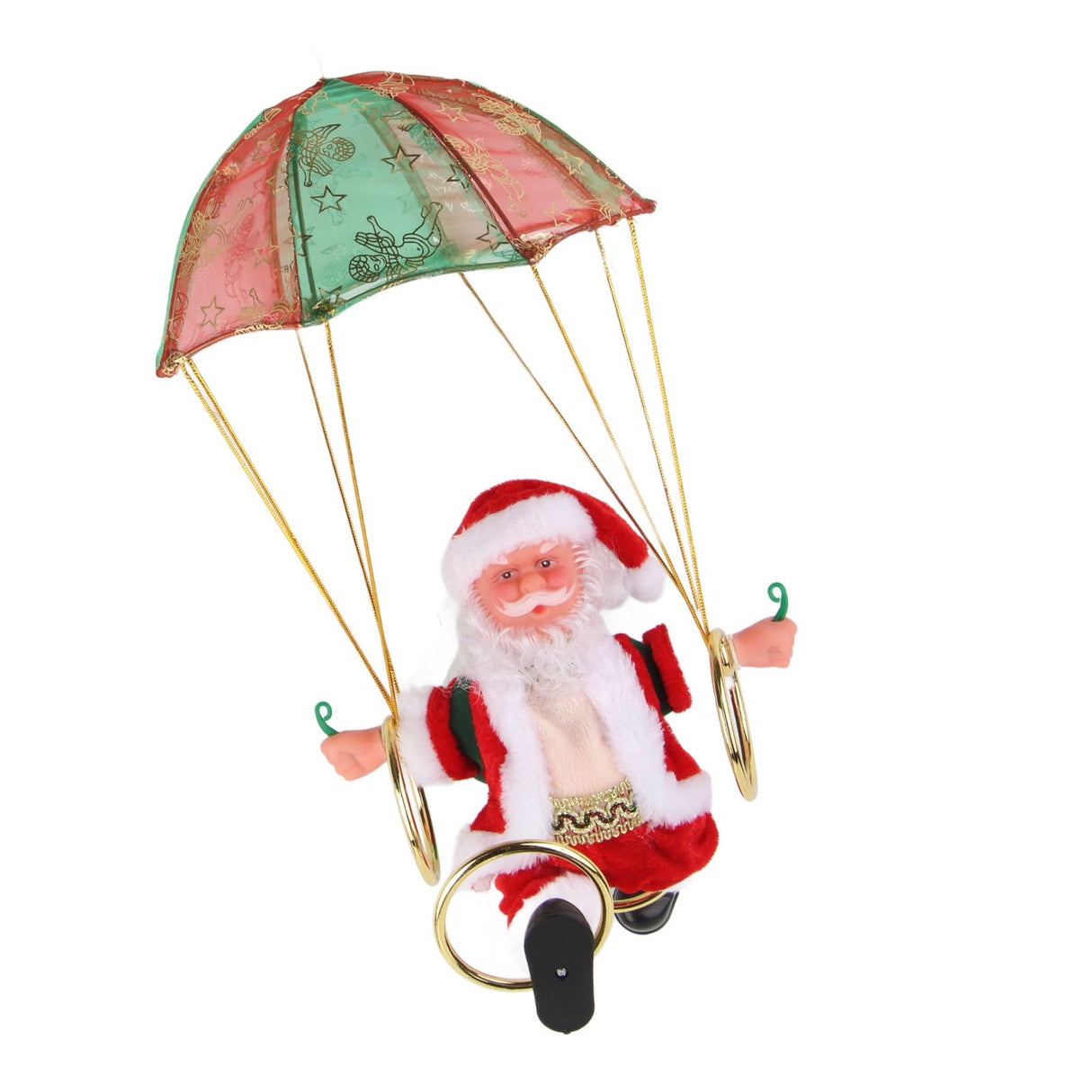 Parachute Christmas Ornaments Lovely Shape Safe Eco Friendly Fleece PC Christmas Hanging Ornament Parachute for Kids Circling