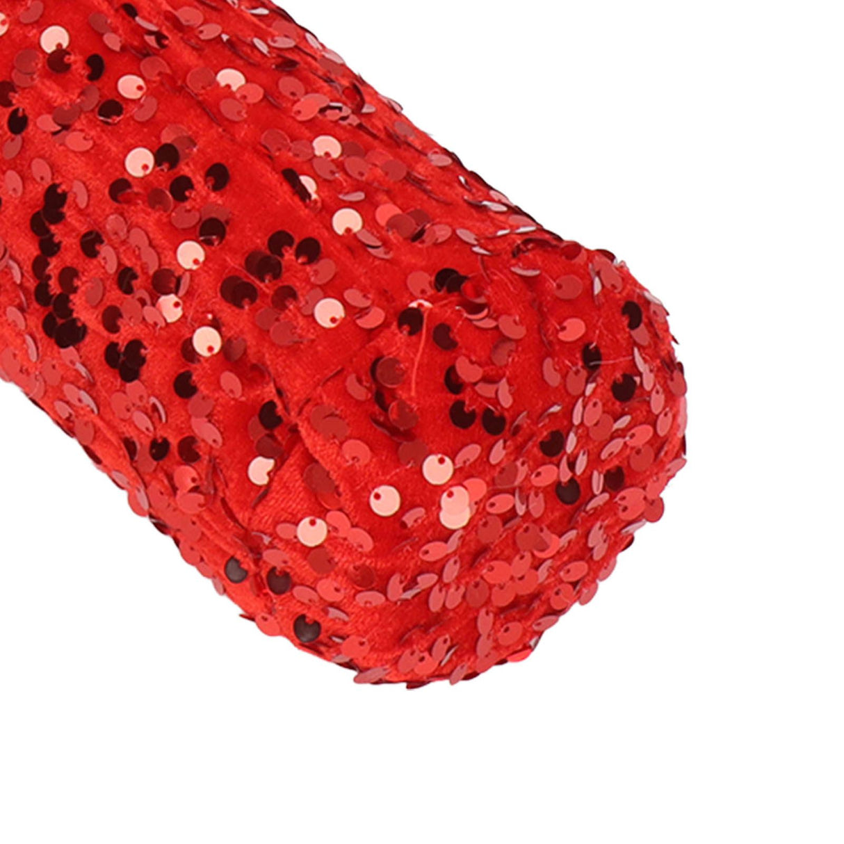 Christmas Wine Bottle Cover Beautiful Shiny Sequin Cloth Decorative Bottle Sleeve Cover for Christmas Parties Red