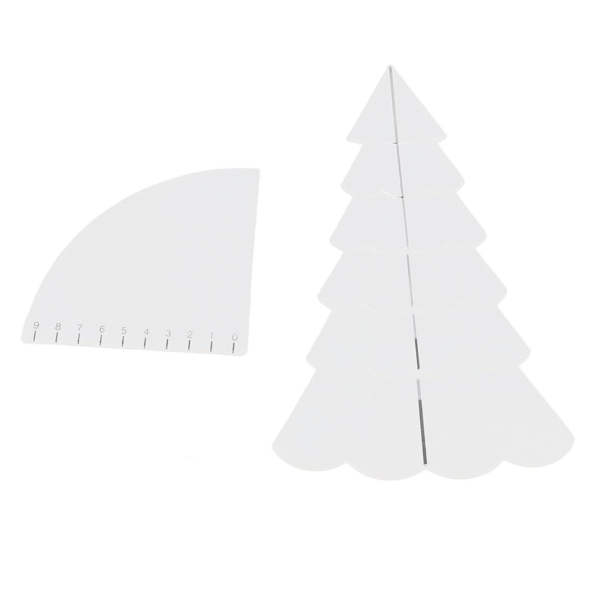 Handmade Christmas Tree Quilting Set Transparent Acrylic DIY Sewing Pattern Template Ruler Tool Set for Bowl Mats Making S