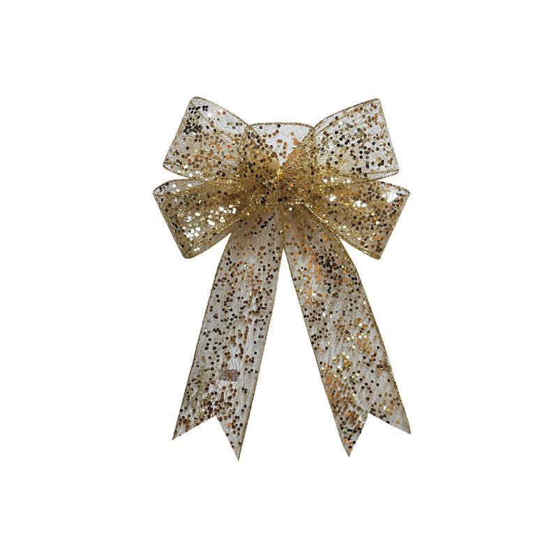 1pcs Christmas Decorative Bows Imitation Hemp Hand Crafted Ribbon Christmas Bow Knot Ornament for Christmas Party Home