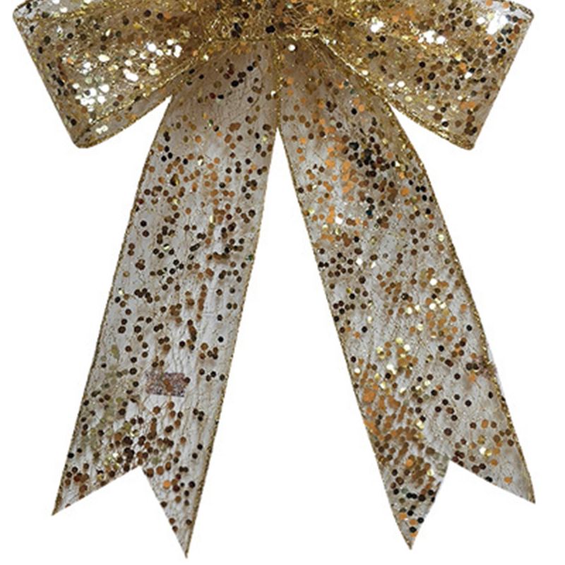 1pcs Christmas Decorative Bows Imitation Hemp Hand Crafted Ribbon Christmas Bow Knot Ornament for Christmas Party Home