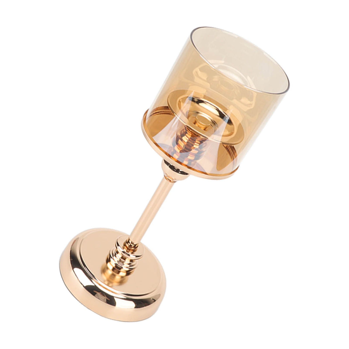 Light Luxury French Candlestick Ornament Table Candle Holder Romantic Candlelight Dinner Decorative Props Champagne Gold
