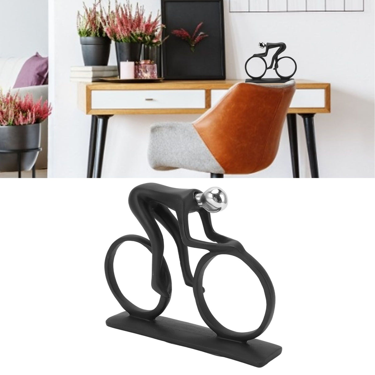 Cycling Ornament Resin Simple Streamlined Appearance Desktop Decoration for TV Table