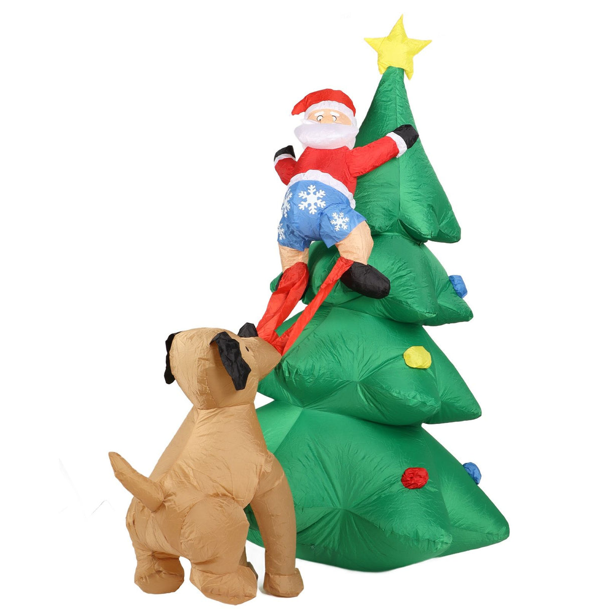 Dog Bite Old Man's Christmas Tree LED Growing Inflatable Christmas Tree for Outdoor Grden Yard AU 100‑240V