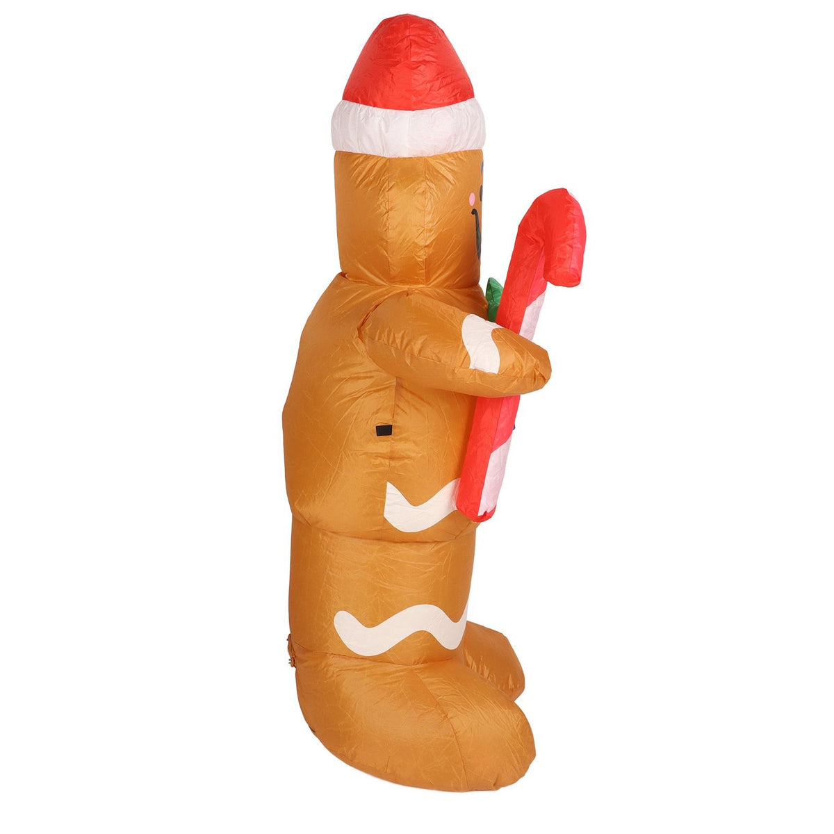1.5m Height Christmas Inflatables Gingerbread Man with Candy Canes Blow Up Yard Decoration Snowman with LED Lights AU Plug 100‑240V